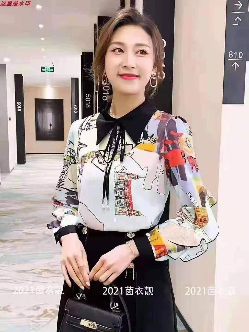 شومیز وارداتی کرپ حریر عالی