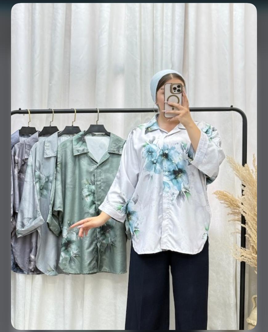 شومیز ساتن ایتالیایی زنانه