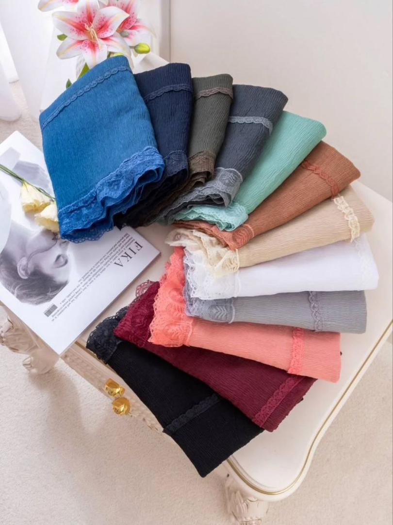 شال برشکا نخی مجلسی دانتل گندم